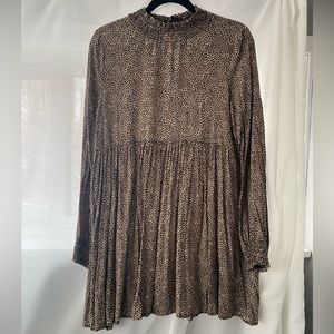 Italian Brand Leopard Print Baby Doll Dress